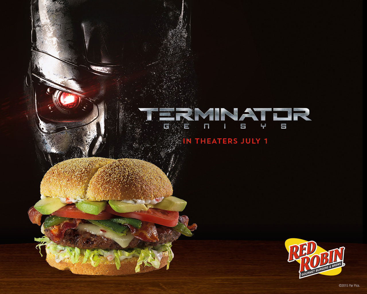 Hamburgare med Terminator-tema hos Red Robin