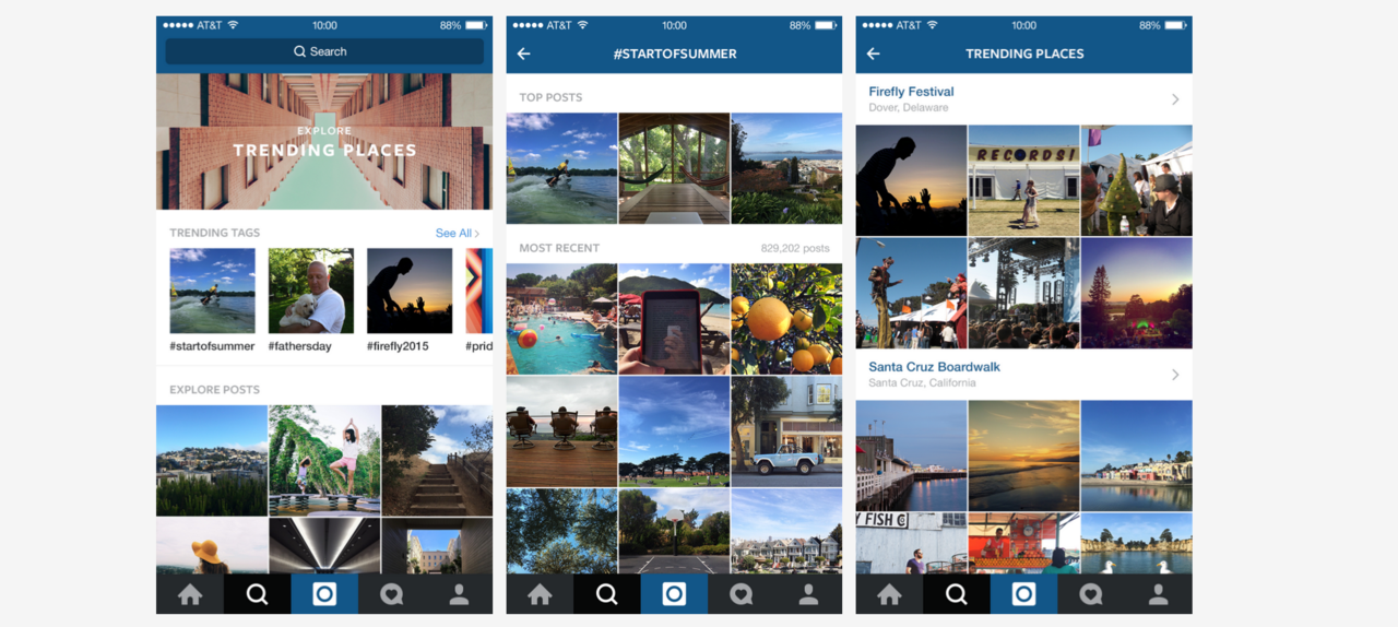 Instagram uppdateras med Explore
