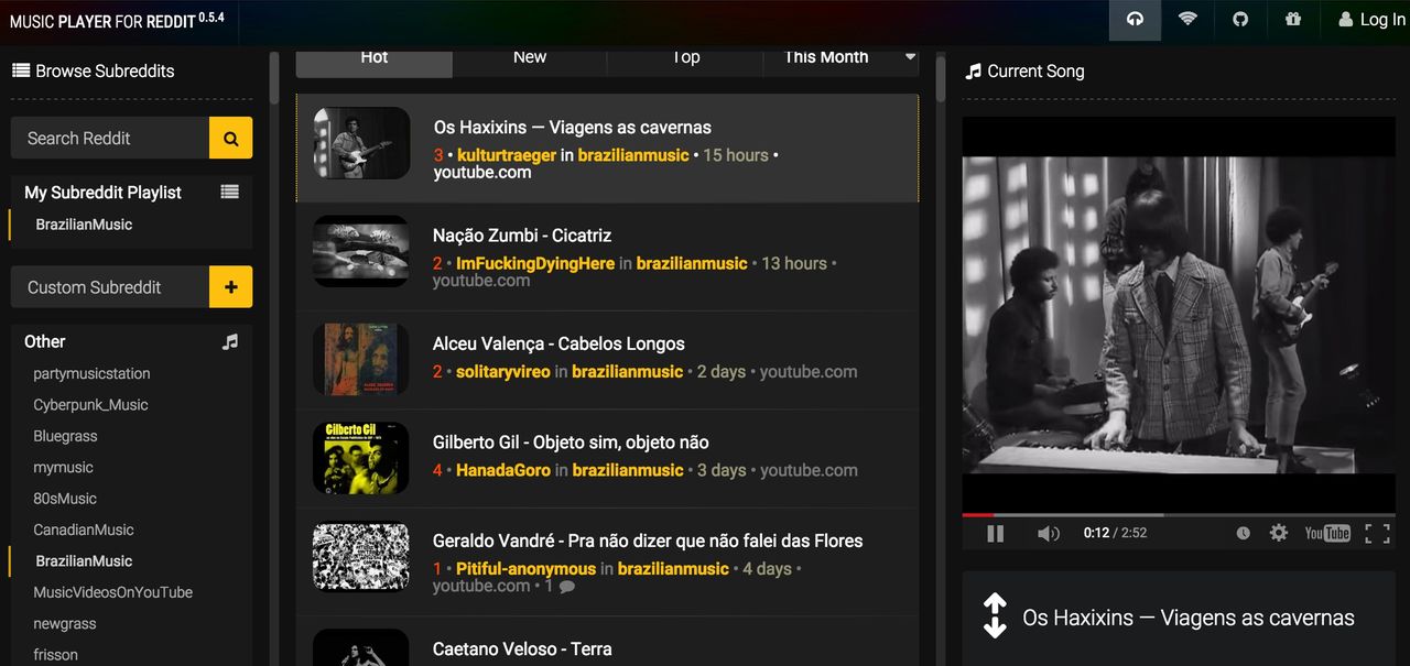 Musikspelare skapar spellistor ur subreddits 