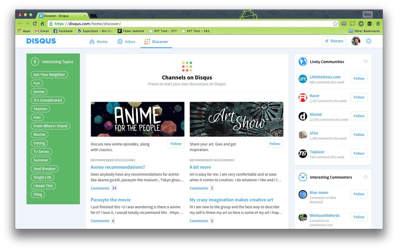 Disqus startar forumtjänst