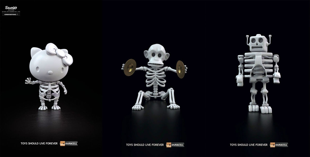 Läskig Duracellreklam visar döda leksaker