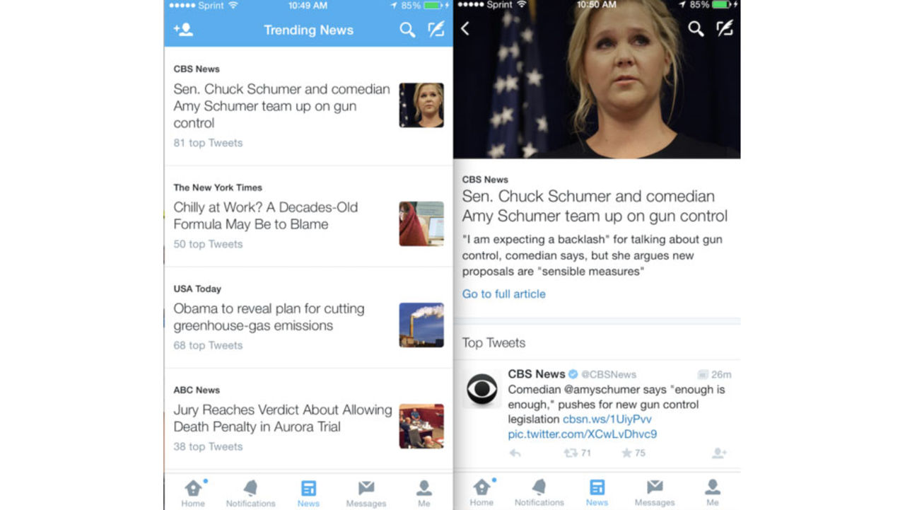 Twitter testar nyhetssektion