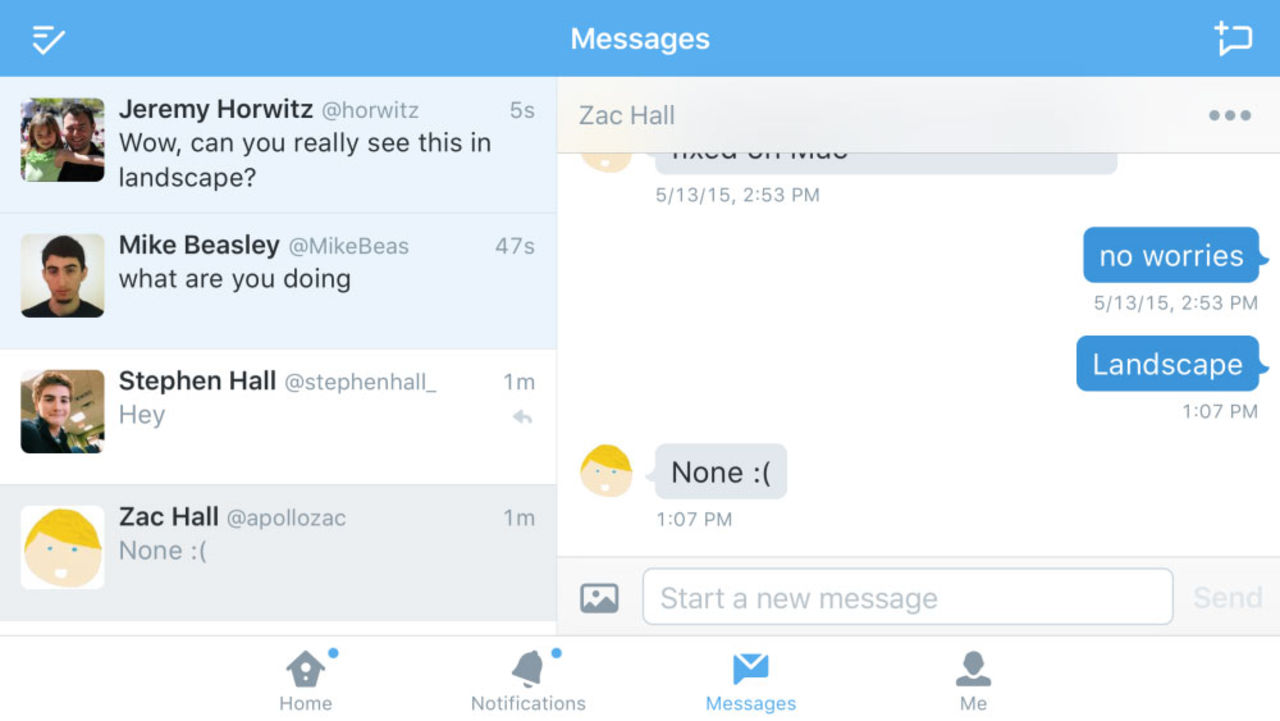 Twitter får stöd för horisontalläge på iPhone 6 Plus