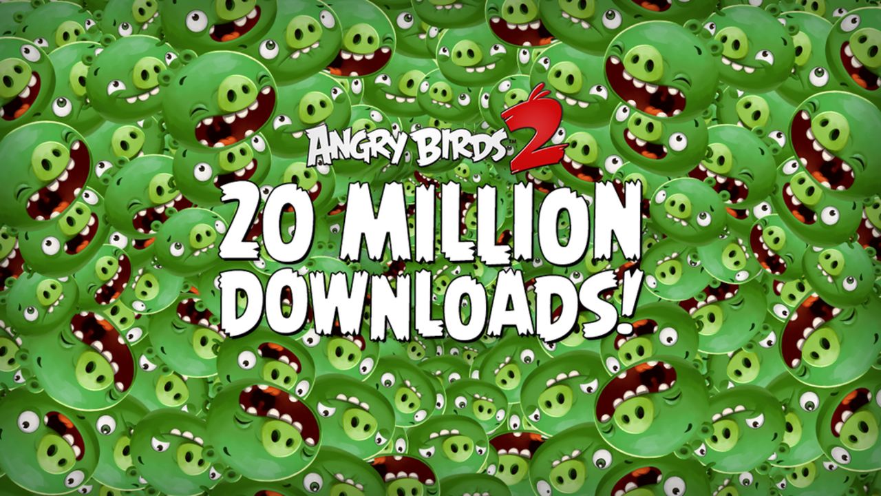Angry Birds 2 nedladdat 20 miljoner gånger