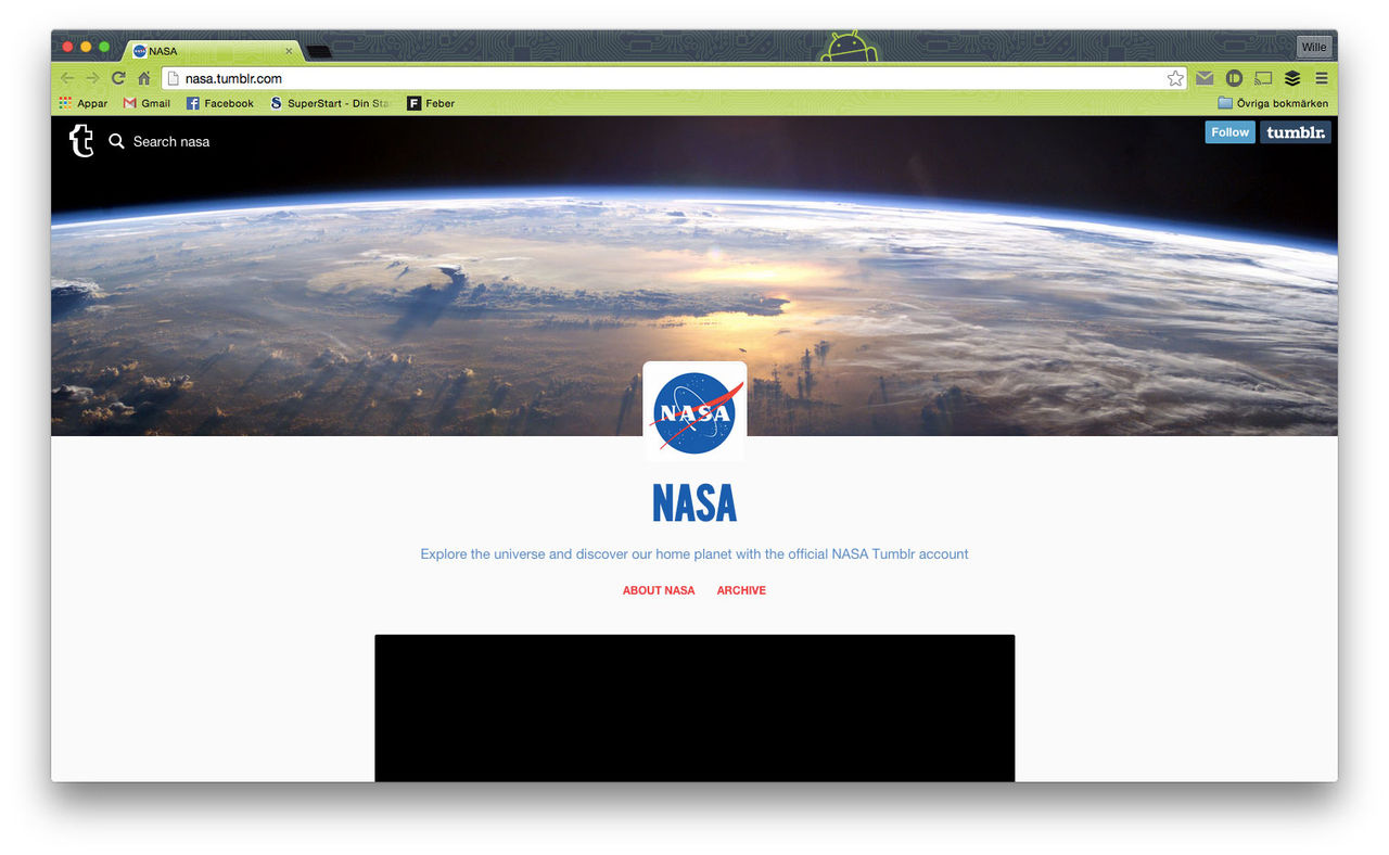 Nu finns NASA på tumblr