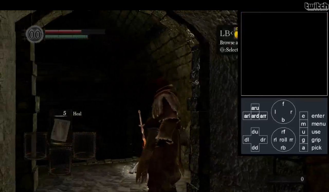 Twitch spelar Dark Souls