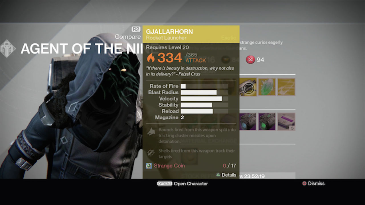 Xur säljer Gjallarhorn