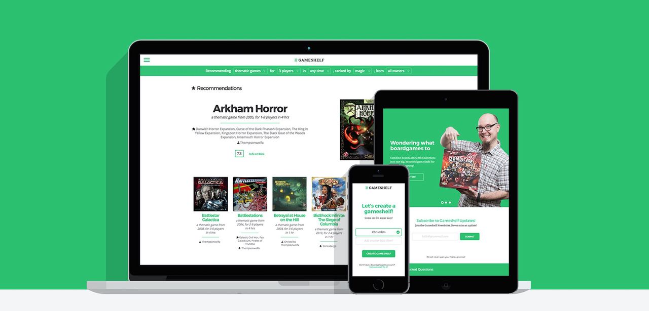 Gameshelf ger dig brädspelsrekommendationer