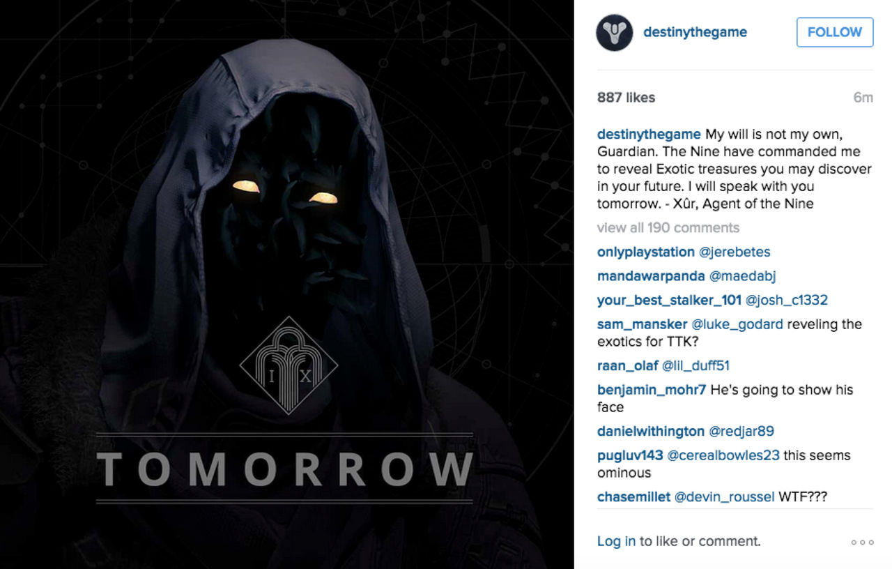 Xur säljer Taken King-exotics?