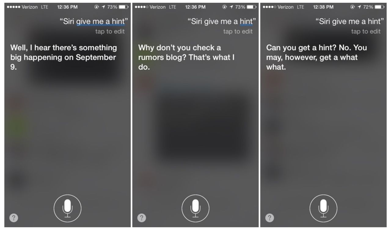 Siri vägrar ge information kring Apples stora event