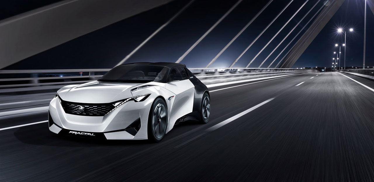 Fractal - skojig eldriven konceptbil från Peugeot