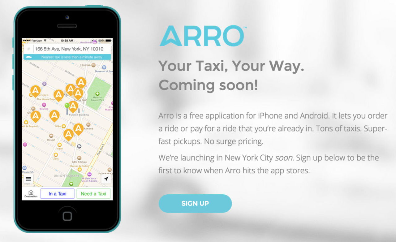 Arro är en app för att fixa taxi i New York