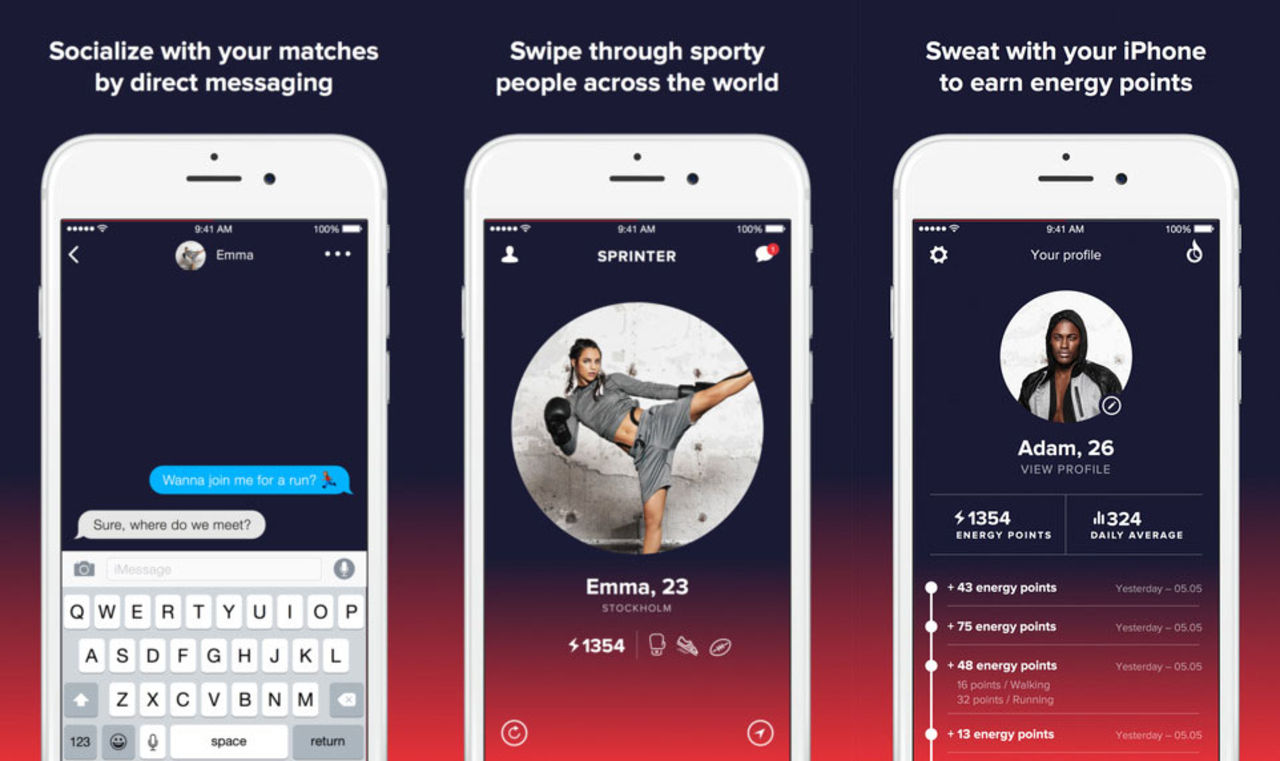 Sprinter - Tinder för motionärer typ