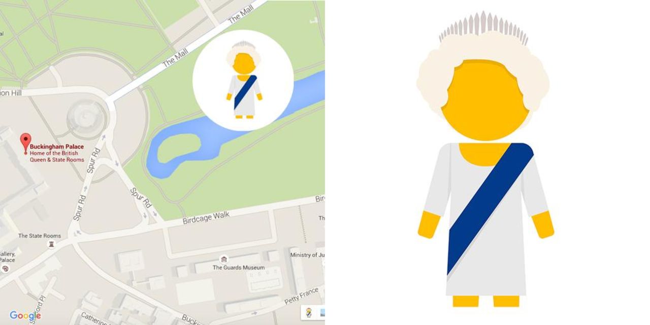 Google lägger in Storbritanniens drottning i Maps 