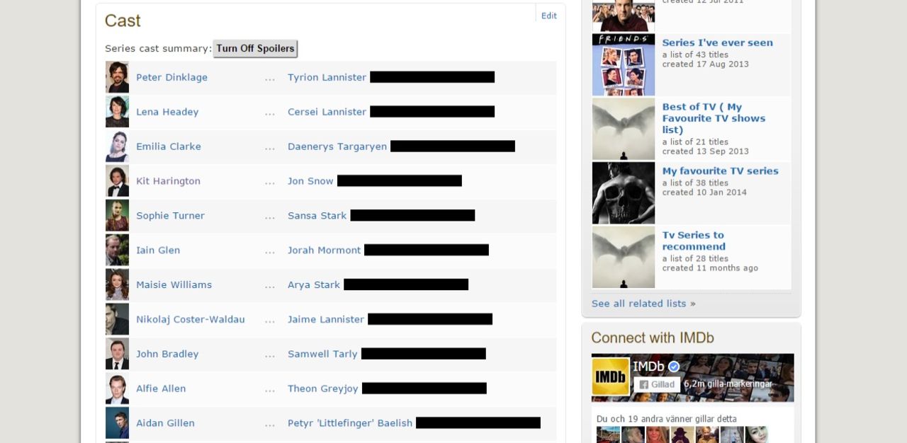 Chrome-plugin hjälper dig dölja spoilers från IMDB