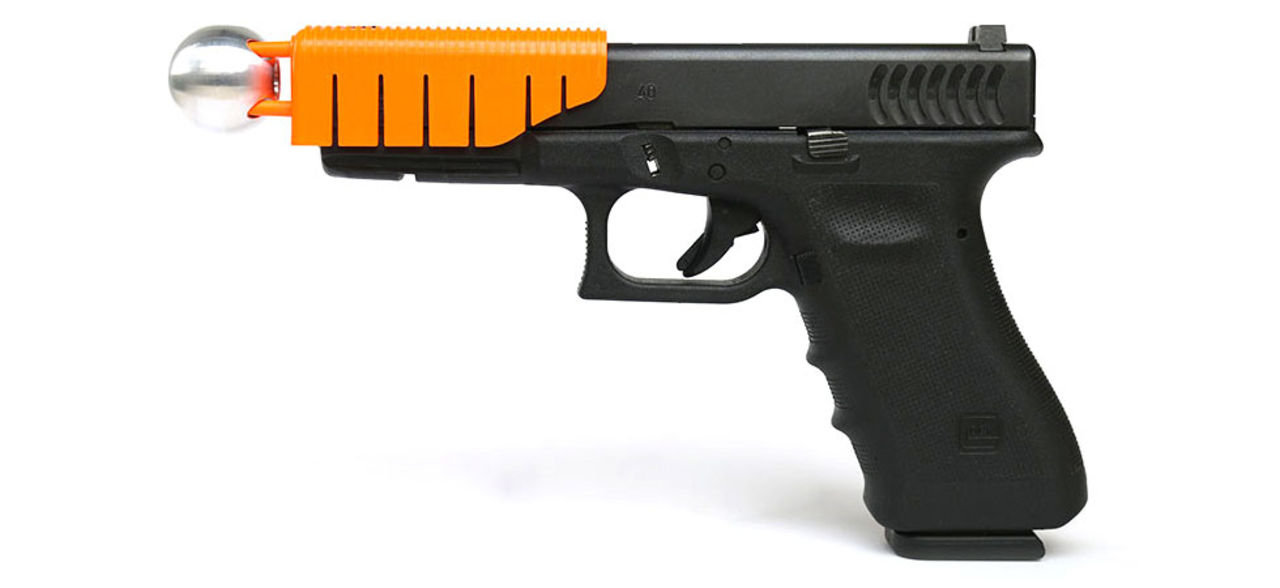 Pistolstillbehör som gör pistolen mindre dödlig