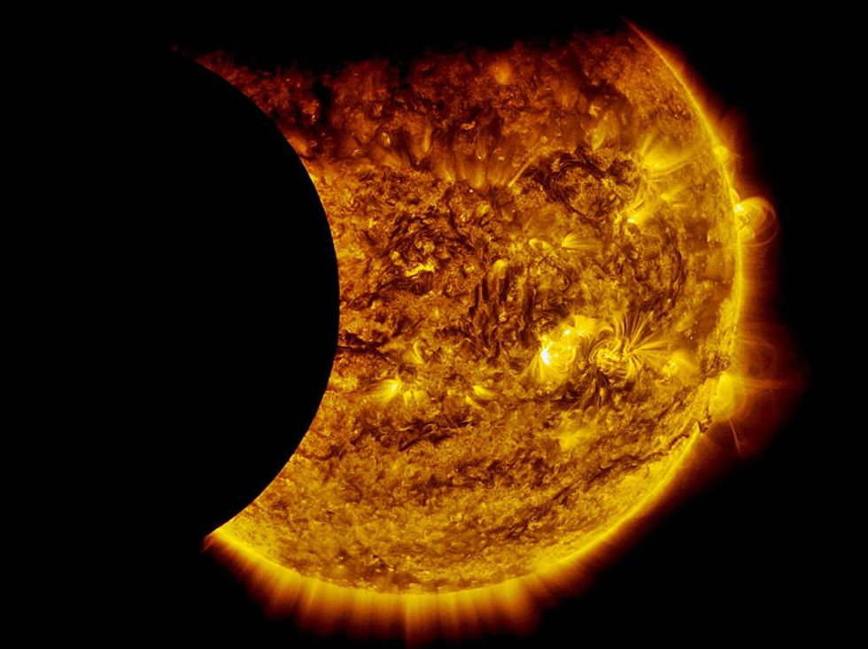 Dubbel solförmörkelse från rymden