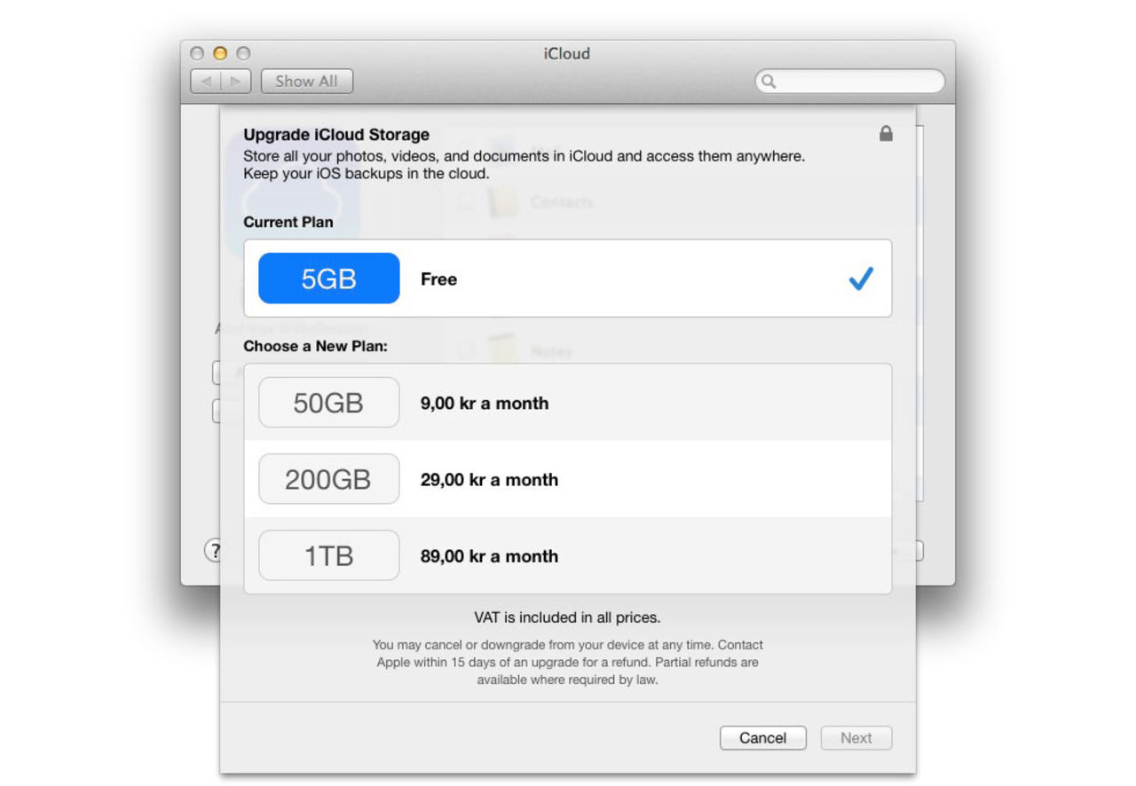 Nu blir det billigare att lagra grejer på iCloud