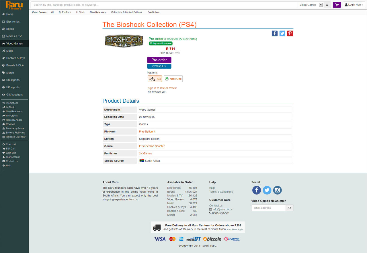 Bioshock kommer till Xbox One och PS4