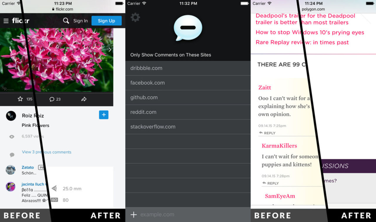 Shut Up blockerar kommentarer i iOS