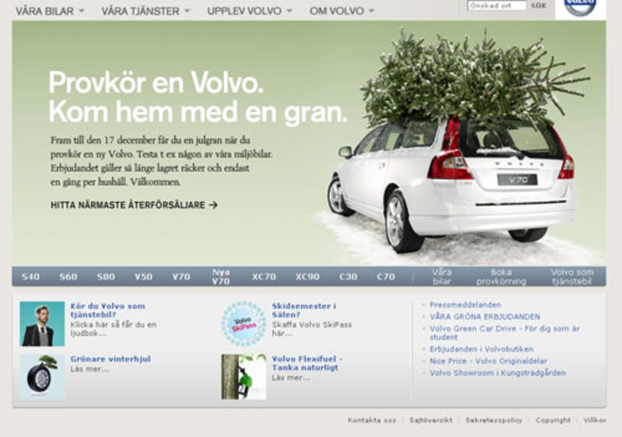 Köp en Volvo - få julgran på köpet