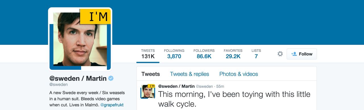 Martin Jonasson tar över @sweden denna vecka