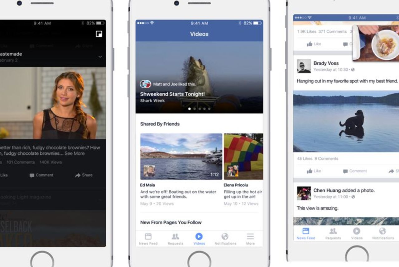 Facebook testar flöde med bara videoklipp
