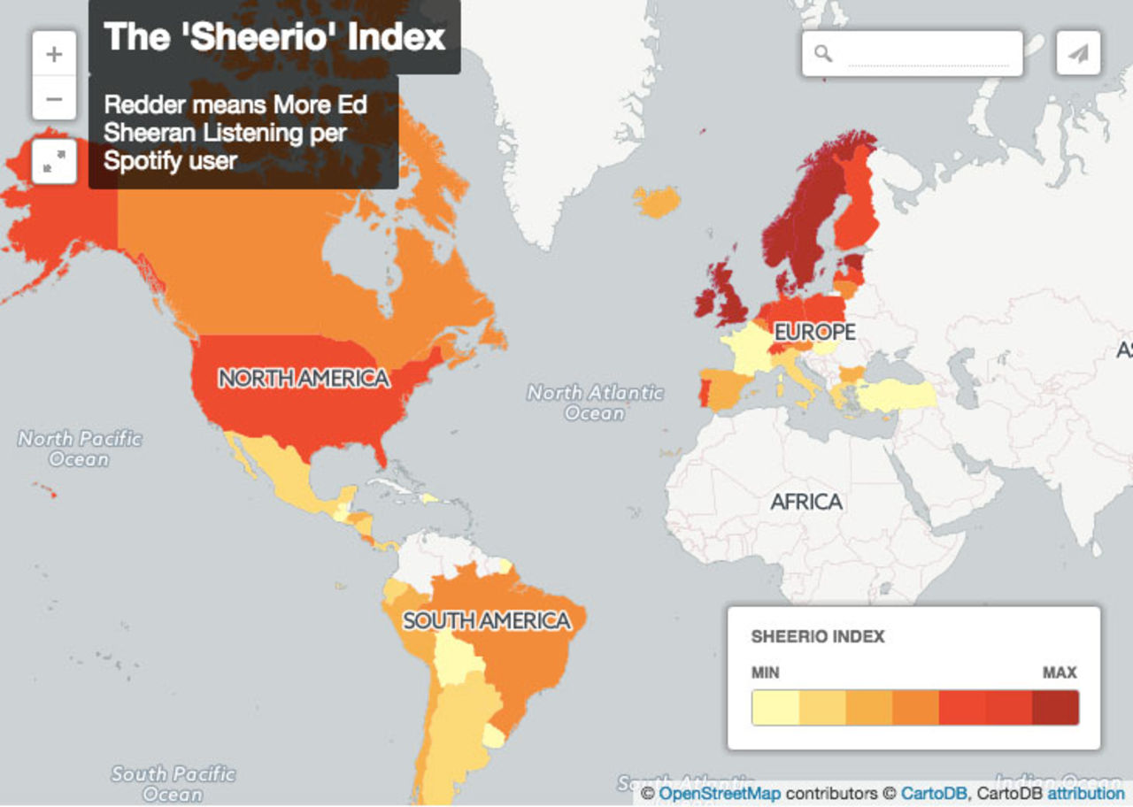 Spotify släpper Sheerio-index