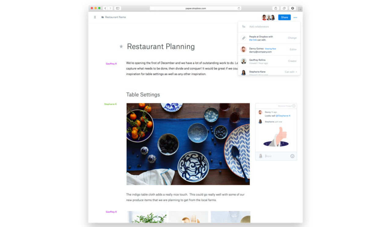 Dropbox lanserar Paper