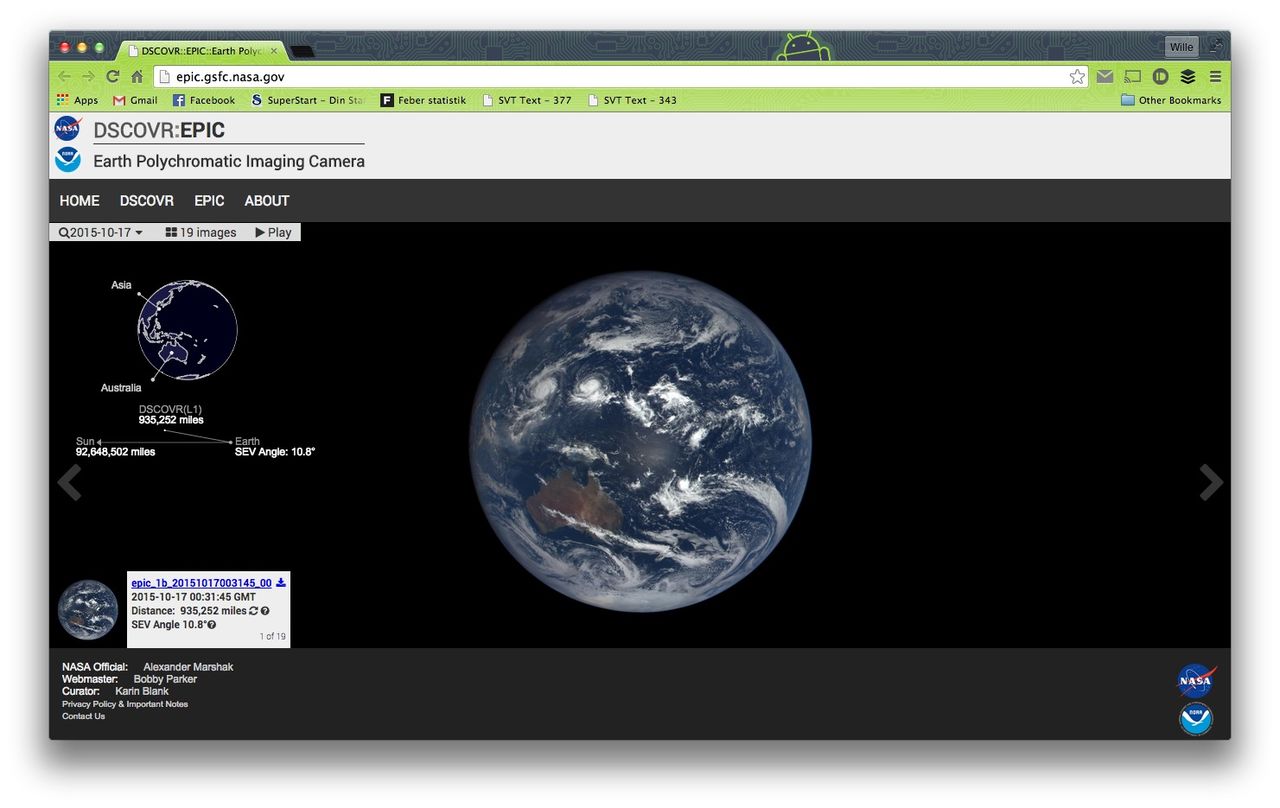 NASA släpper sajt med bilder på jorden från rymden