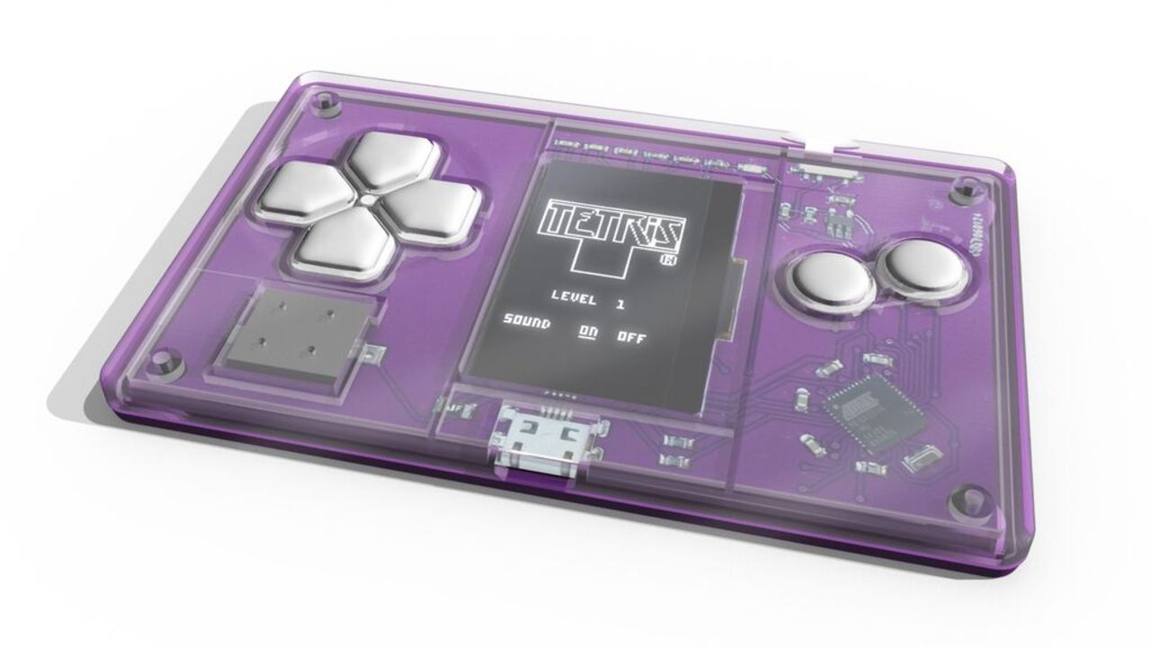 Ett visitkort med Tetris på