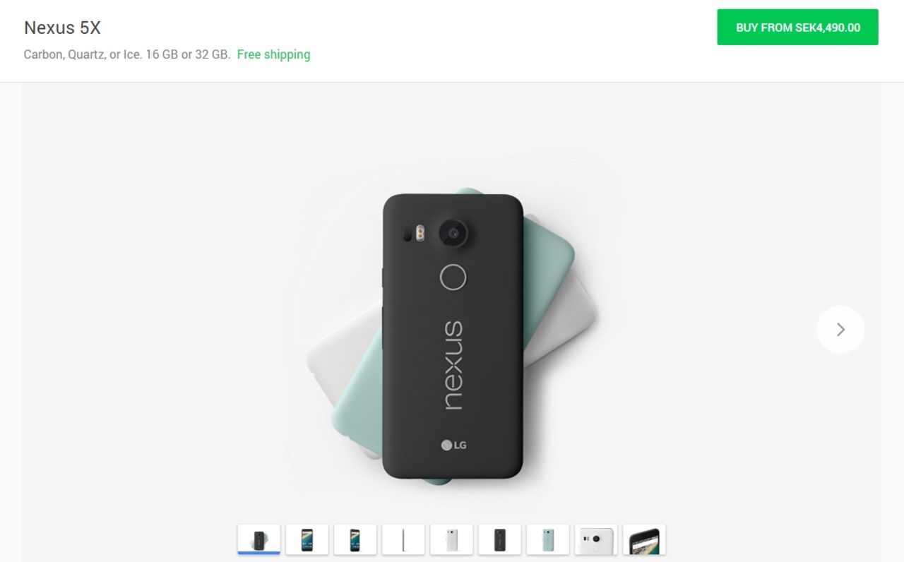 Nu kan du köpa Nexus 5X via Play Store