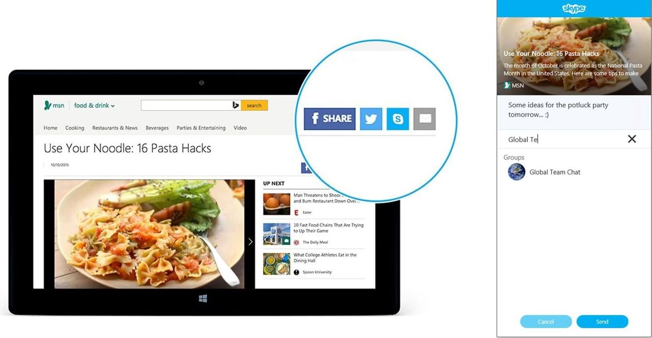 Skype får delaknappar