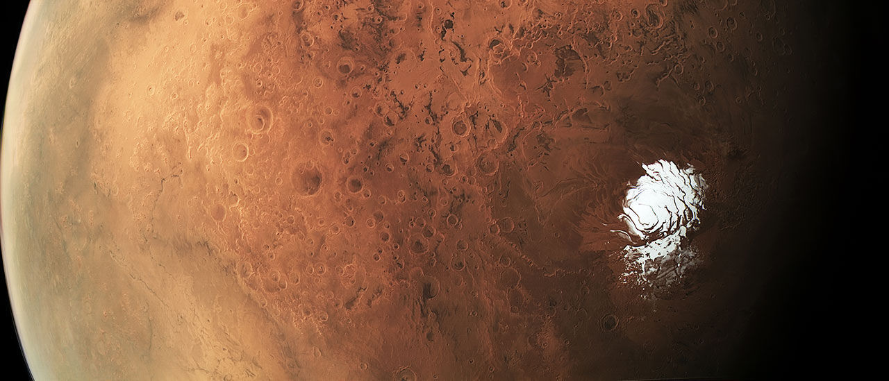 Solvindar förstörde atmosfären på Mars