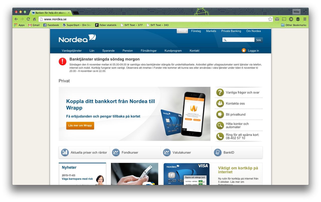 Nordea utsatt för överbelastningsattack