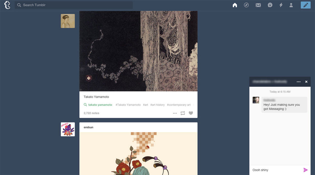Nu kan du messa med andra Tumblr-bloggare