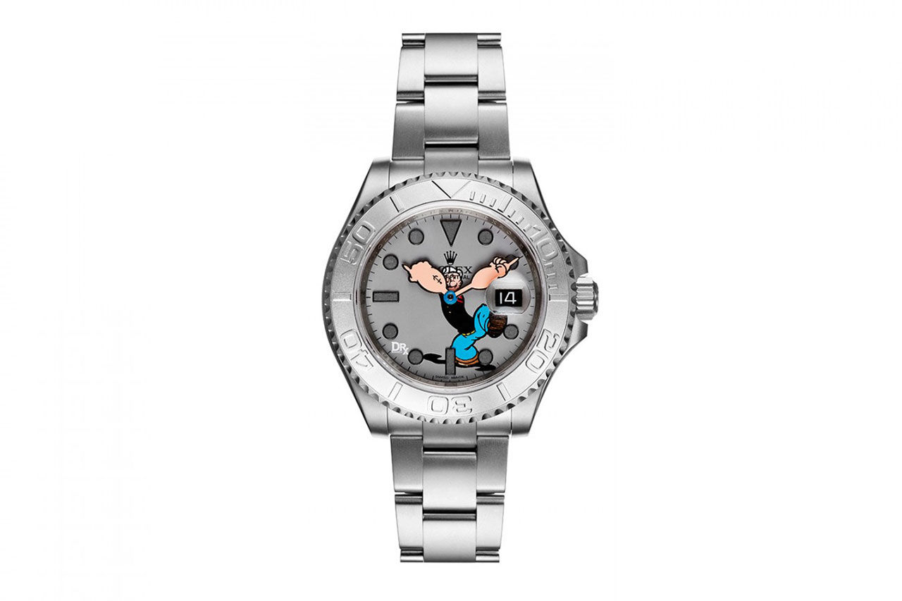 Karl-Alfred visar tiden i en Rolex