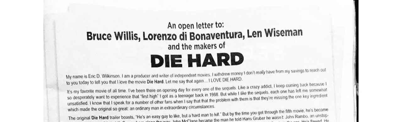 Snubbe skriver eget manus till Die Hard