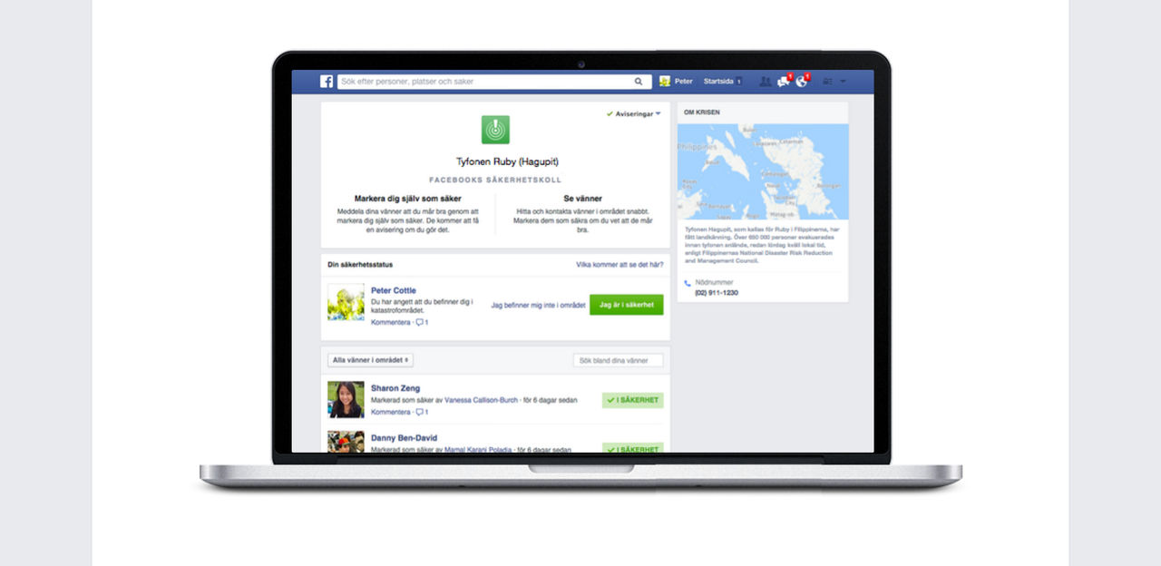 Facebook utökar sin tjänst för säkerhetskontroll efter Parisdåden