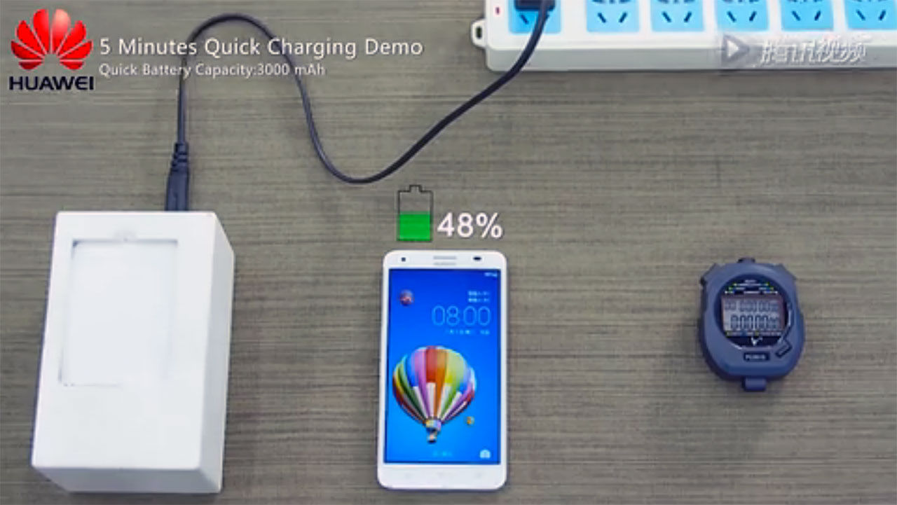 Huawei visar snabbladdande batteri