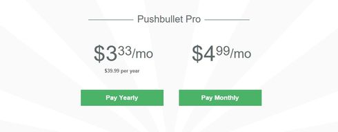 pushbullet pro free
