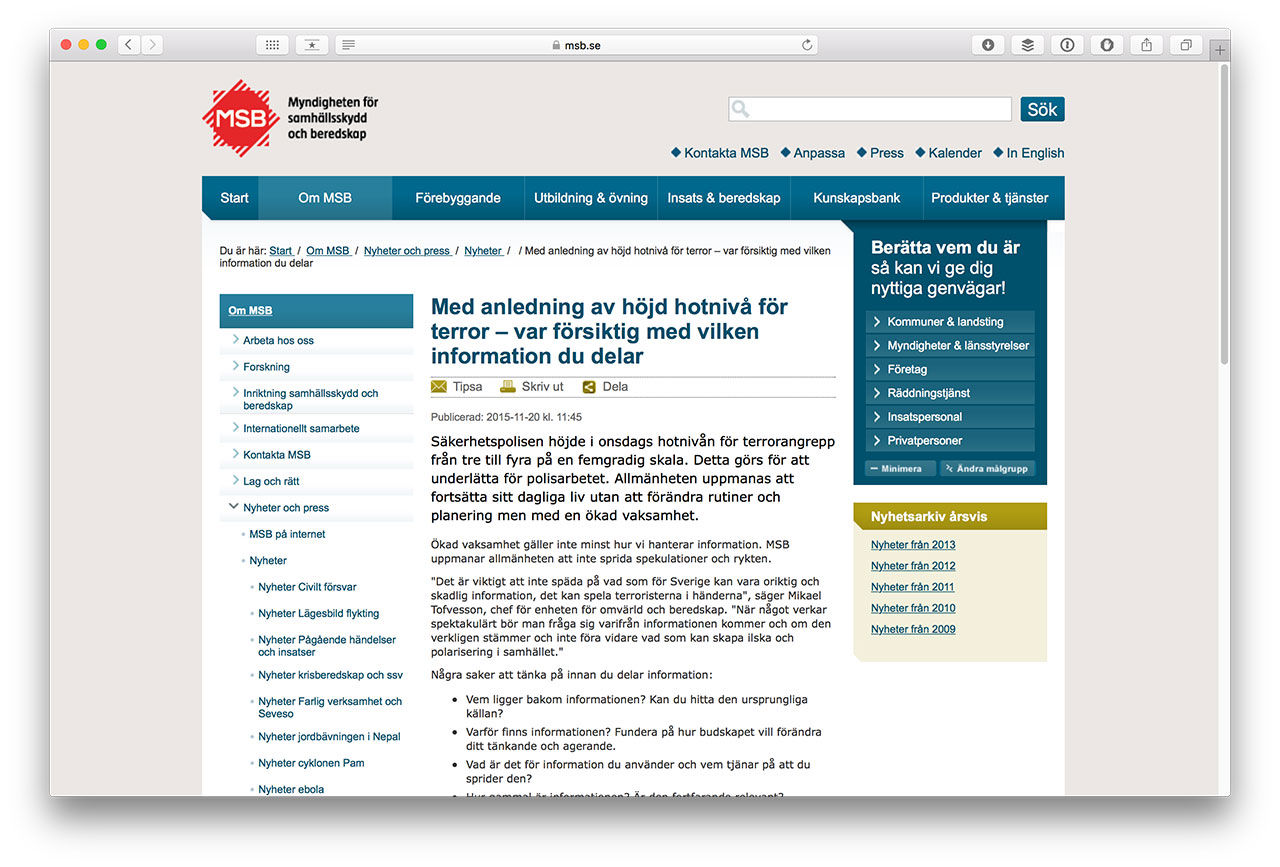 Var försiktig med vilken information du delar