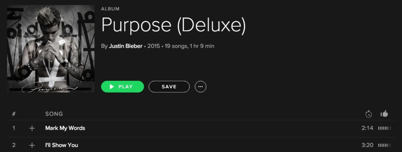 Justin Bieber slår rekord på Spotify