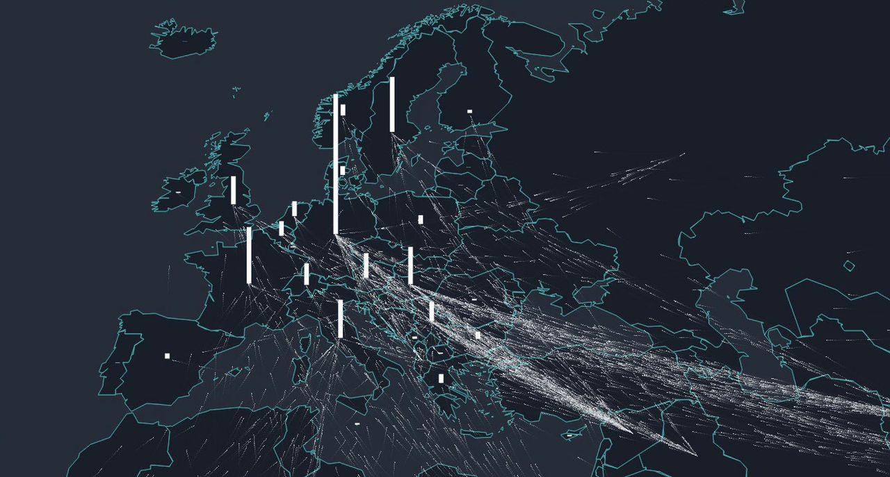 Flyktingströmmen visualiserad