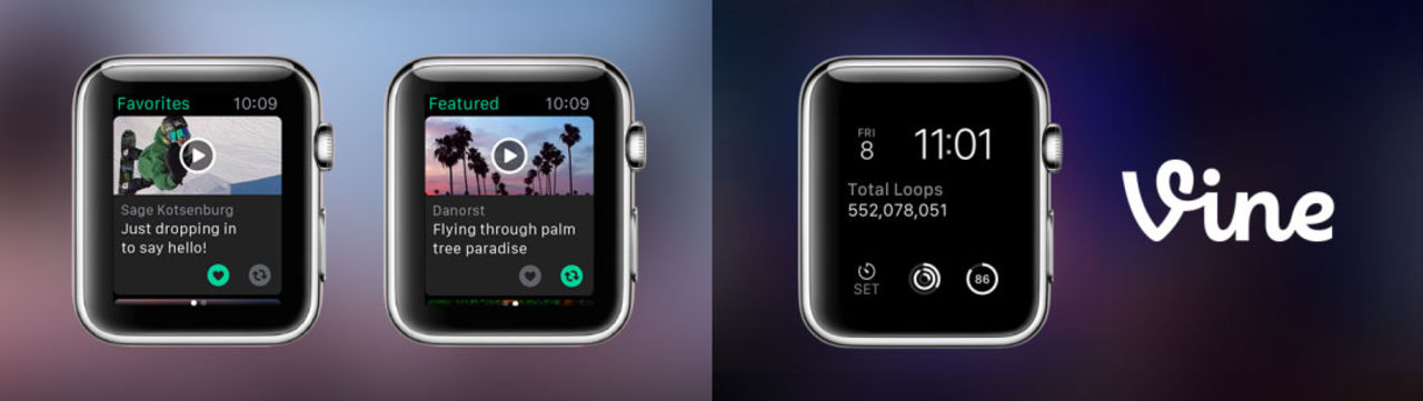Nu kommer Vine till Apple Watch