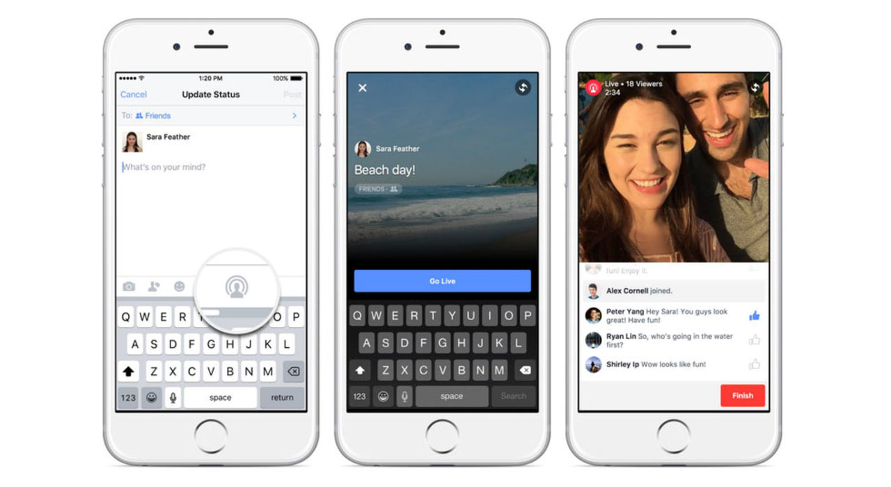 Facebook börjar testa livestreaming för alla sin användare