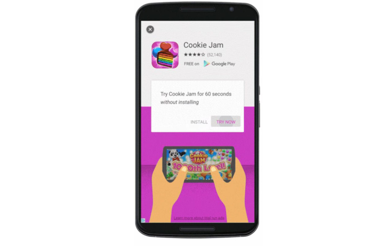 Google kommer låta dig testa appar och spel i annonser