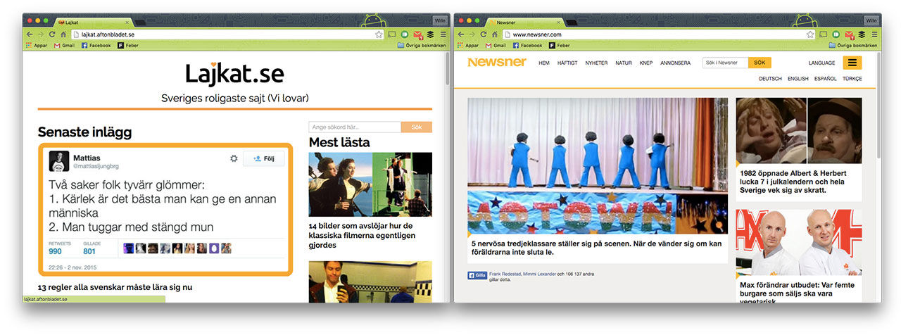 Lajkat och Newsner börjar samarbeta