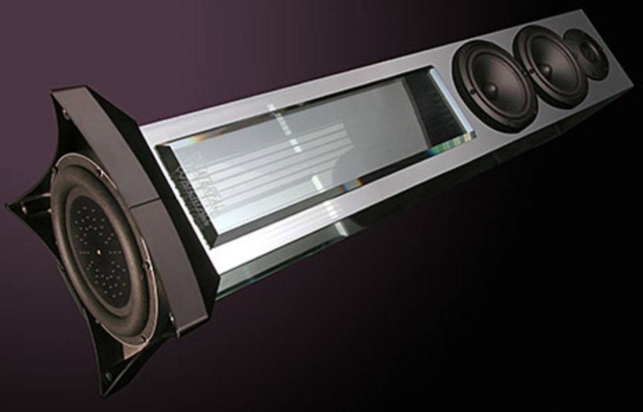 Högtalare i glaslåda från Waterfall Audio