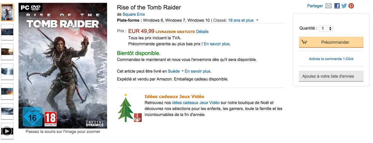 Släppdatum för Rise of the Tomb Raider